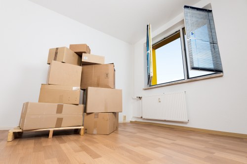 Furniture dismantling and office setup during a Shoreditch relocation