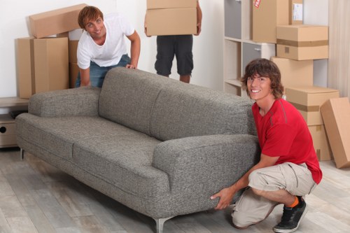 Careful handling of office equipment during a local move